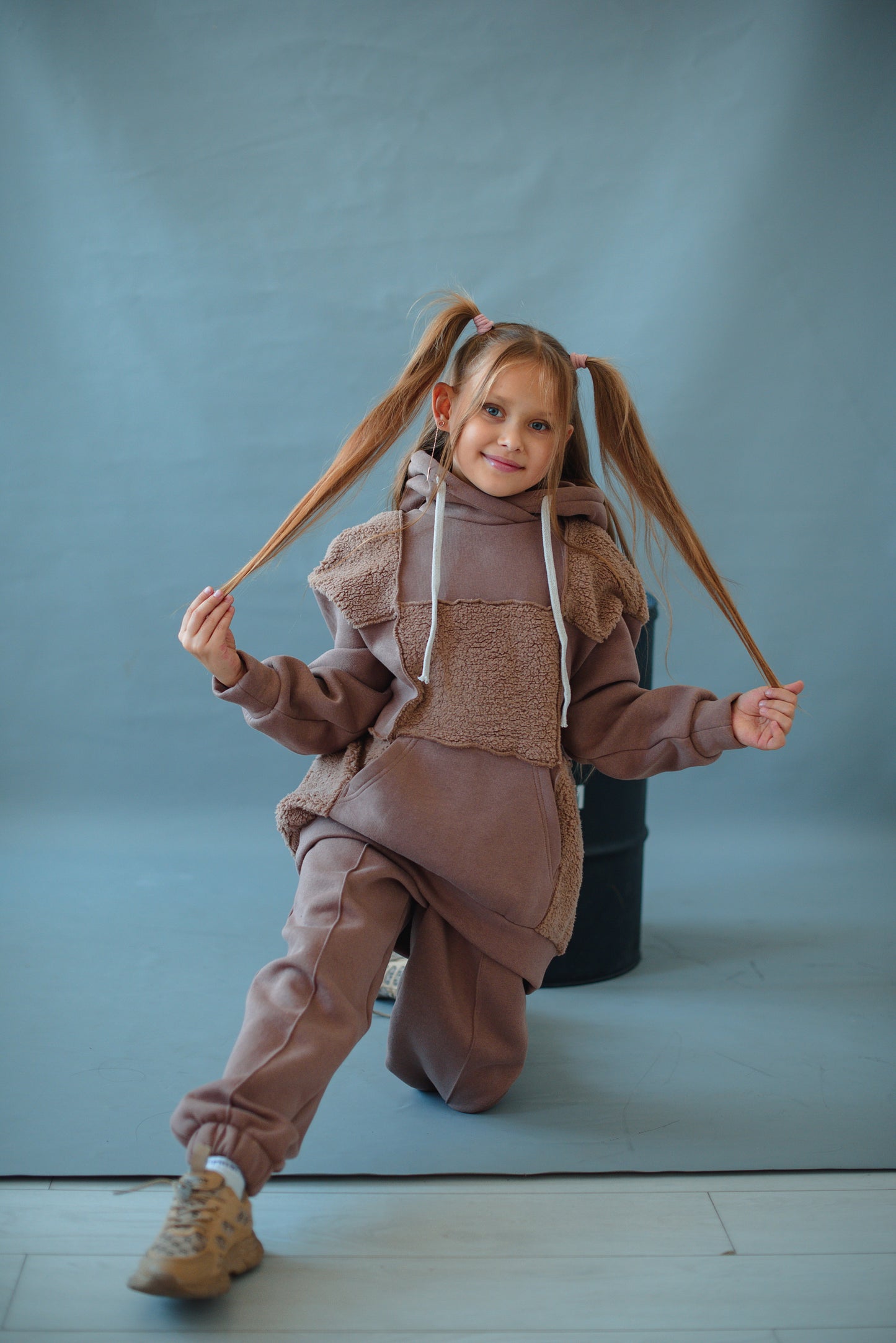 Mädchen-Set „Puzzle“ – warmer Hoodie & Jogpants