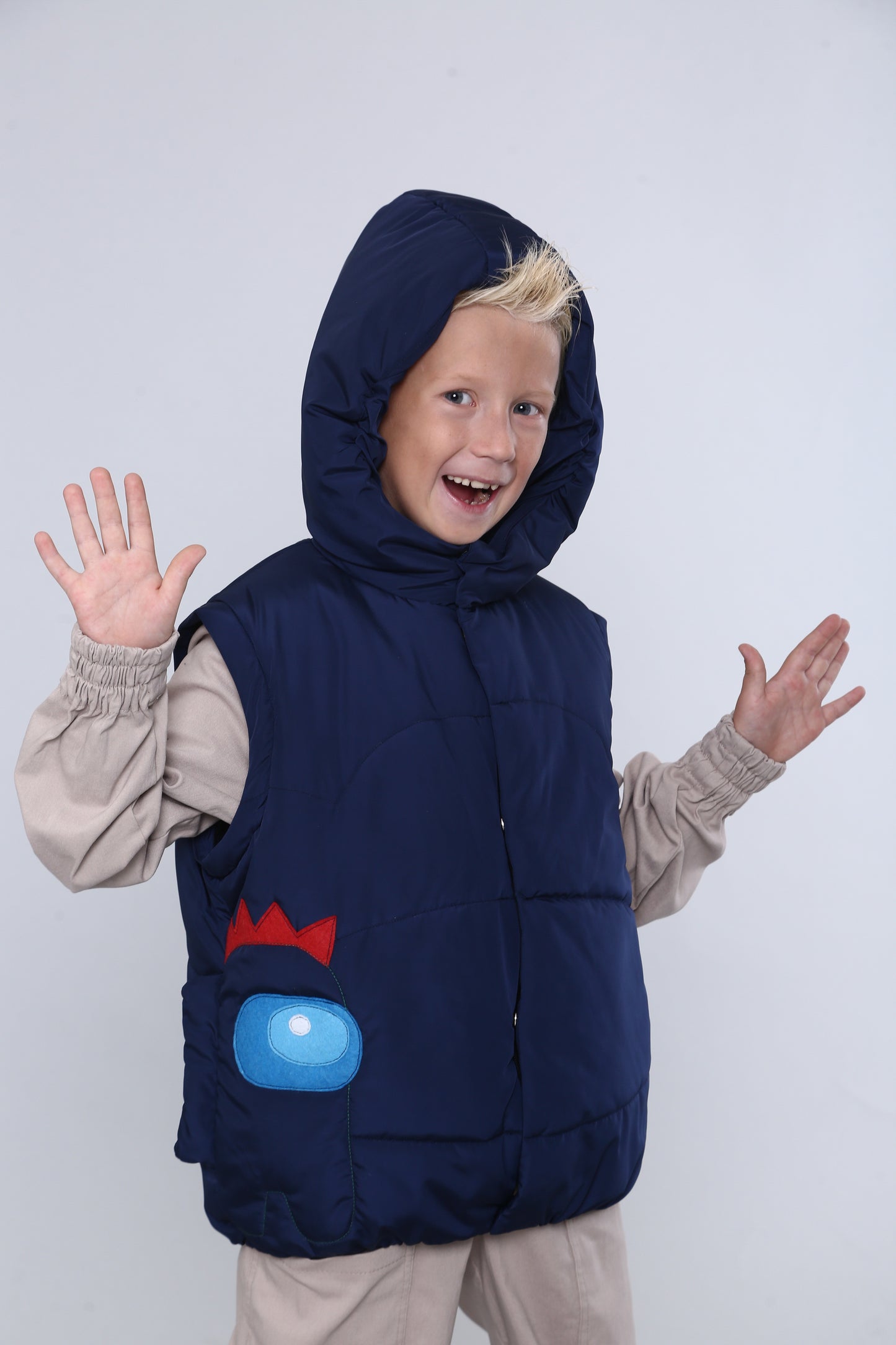 Transformer Jacke ⇄ Weste – Drache Blau | Zabavka