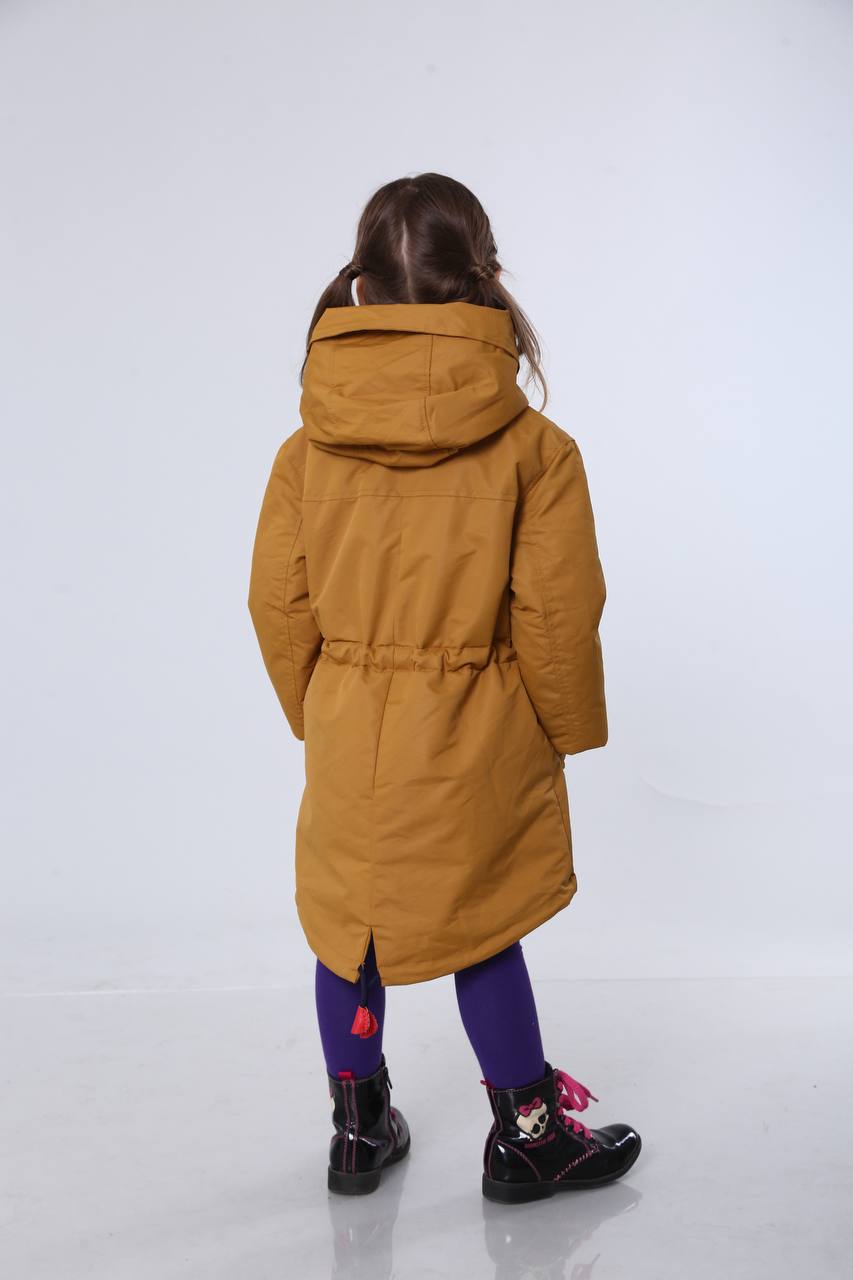 Парка горчичная — защита от ветра и дождя