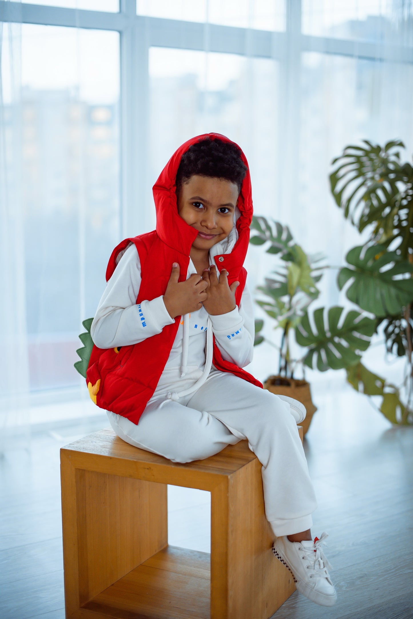 Transformer Jacke ⇄ Weste – Drache Rot | Zabavka