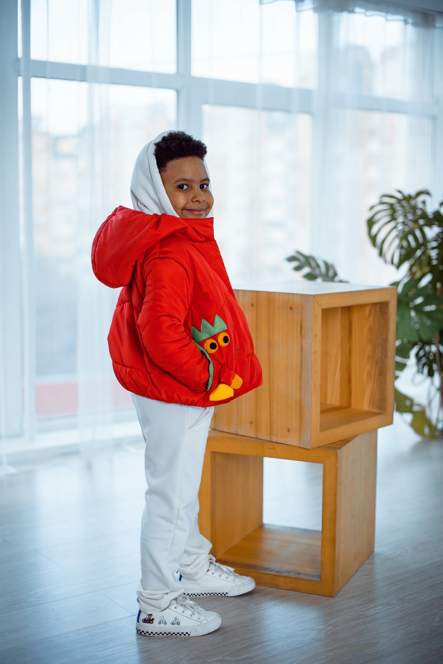 Transformer Jacke ⇄ Weste – Drache Rot | Zabavka