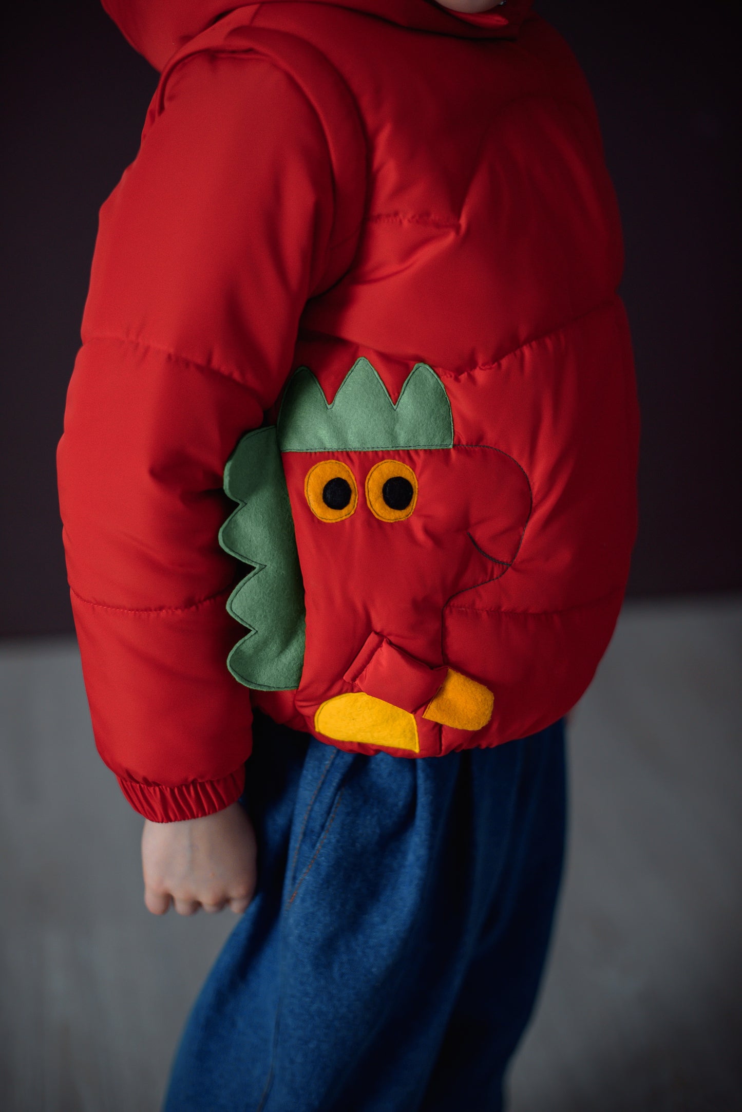 Transformer Jacke ⇄ Weste – Drache Rot | Zabavka