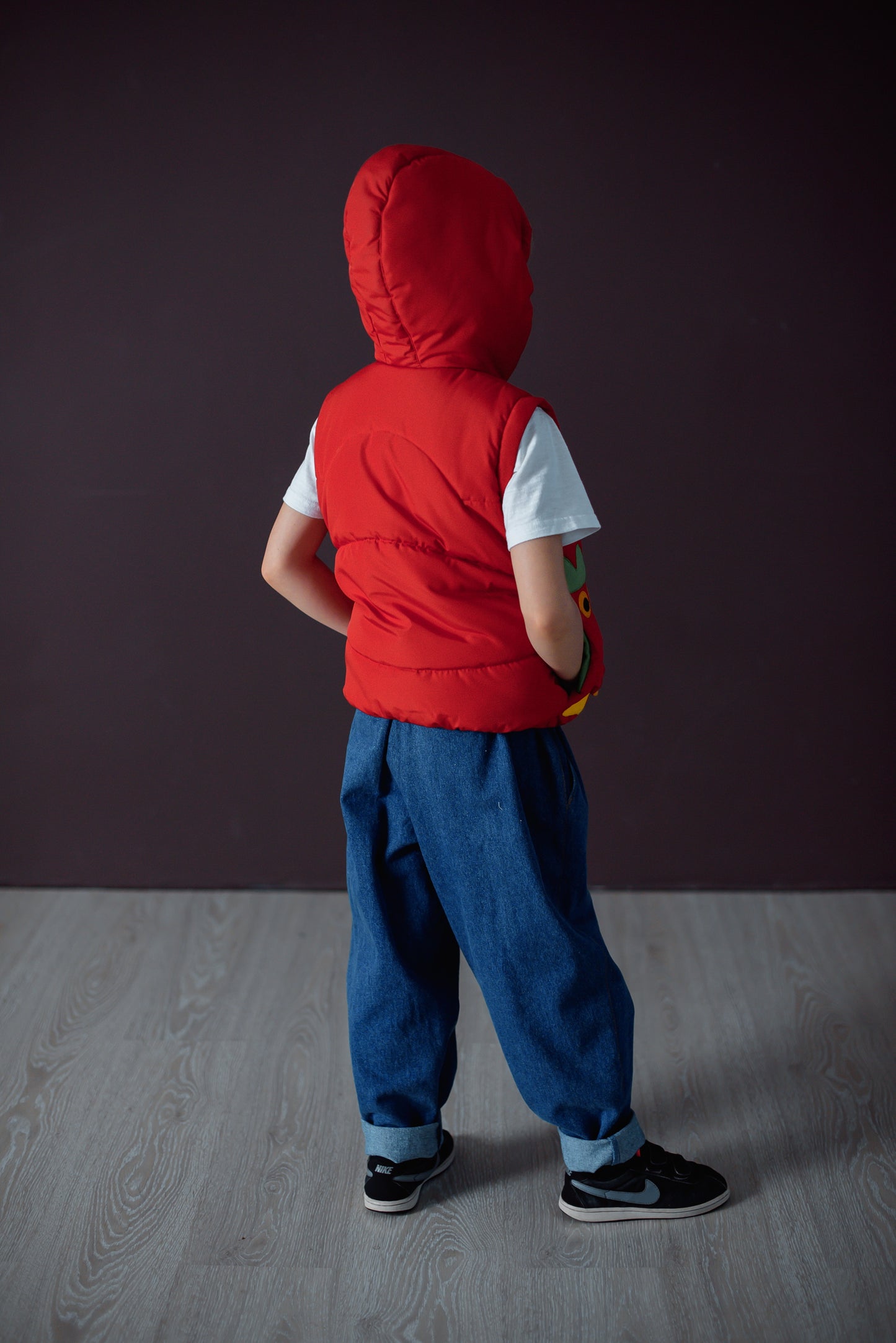 Transformer Jacke ⇄ Weste – Drache Rot | Zabavka