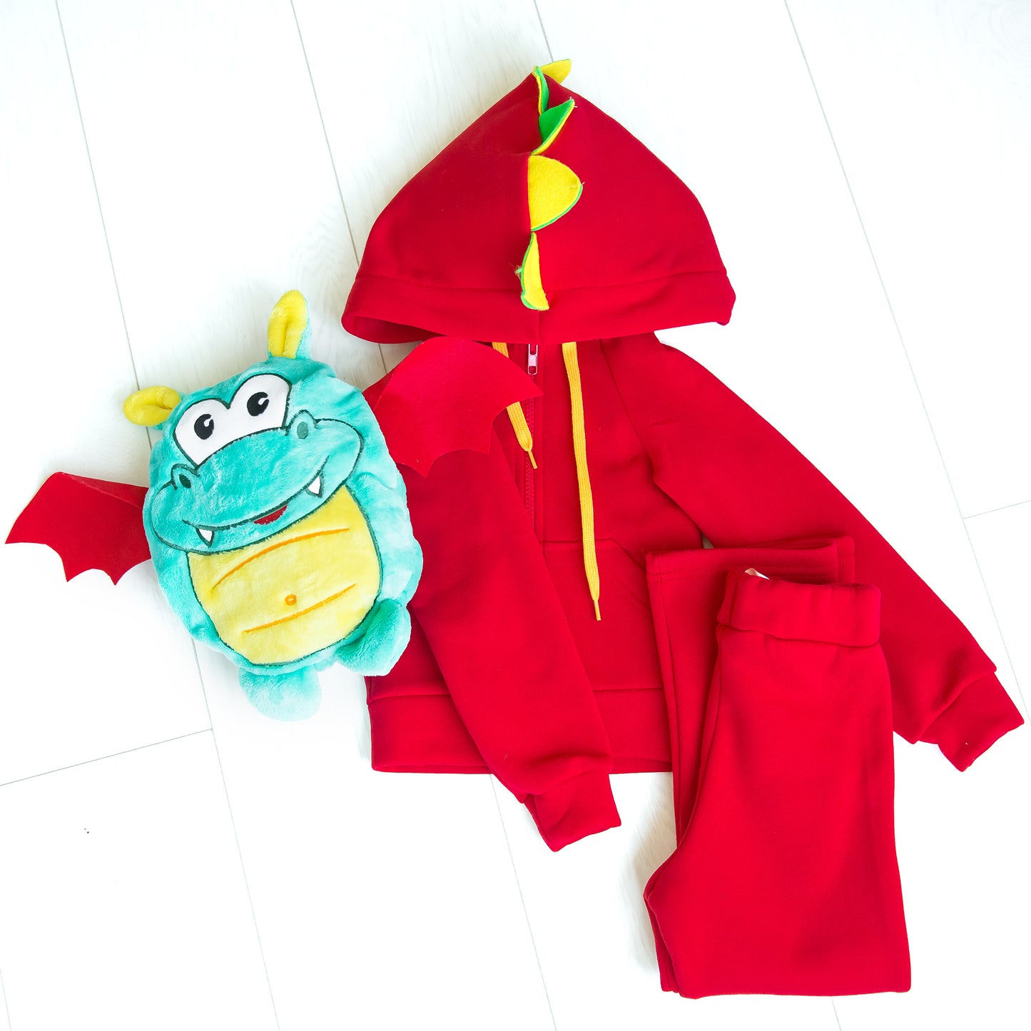 Zabavka Hoodie 3-in-1 – Drache Rot (104–128)