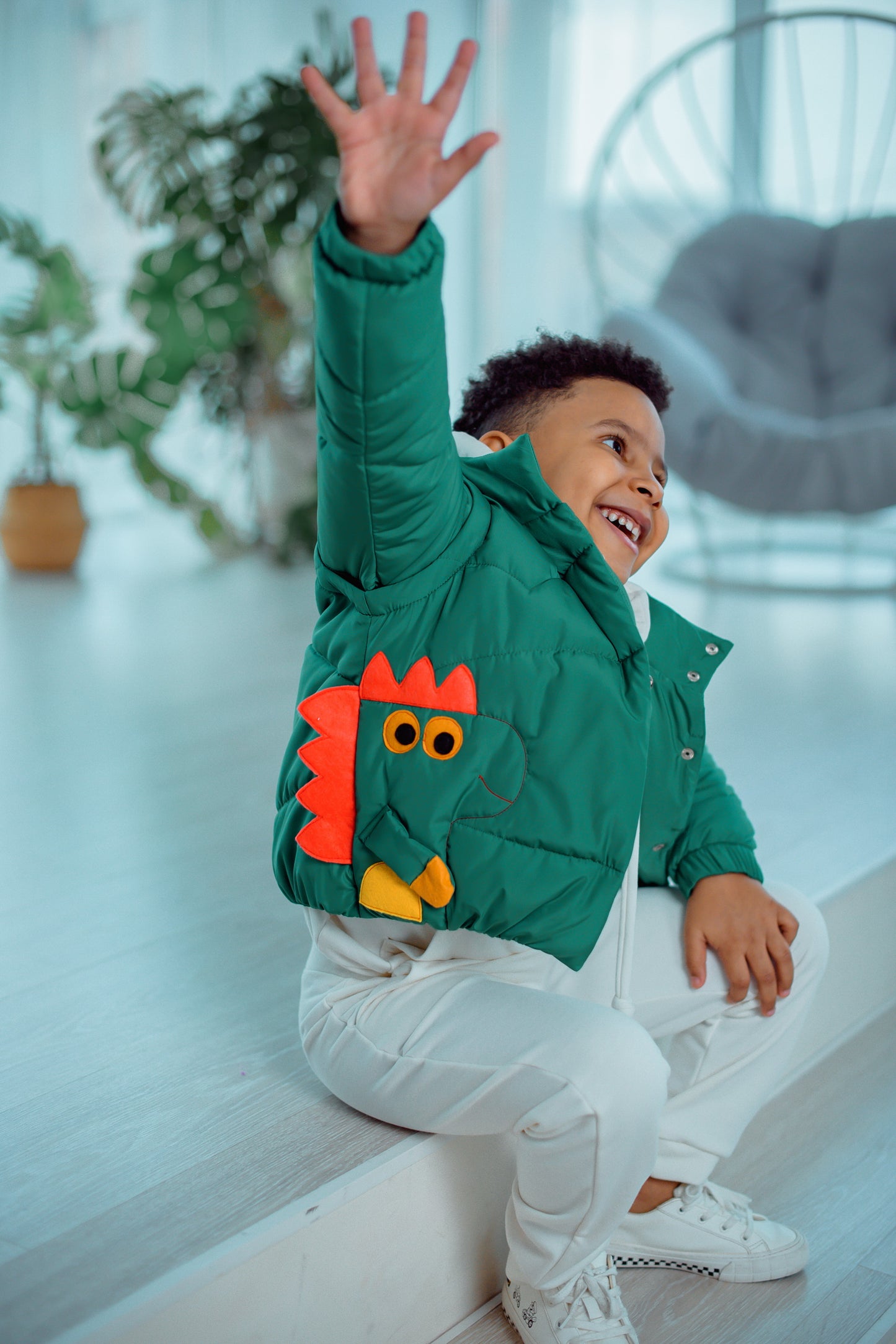 Transformer Jacke ⇄ Weste – Drache Grün | Zabavka