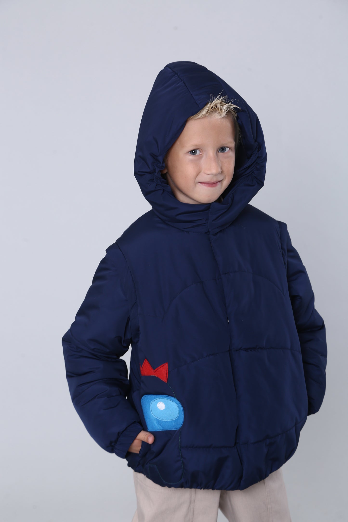 Transformer Jacke ⇄ Weste – Drache Blau | Zabavka