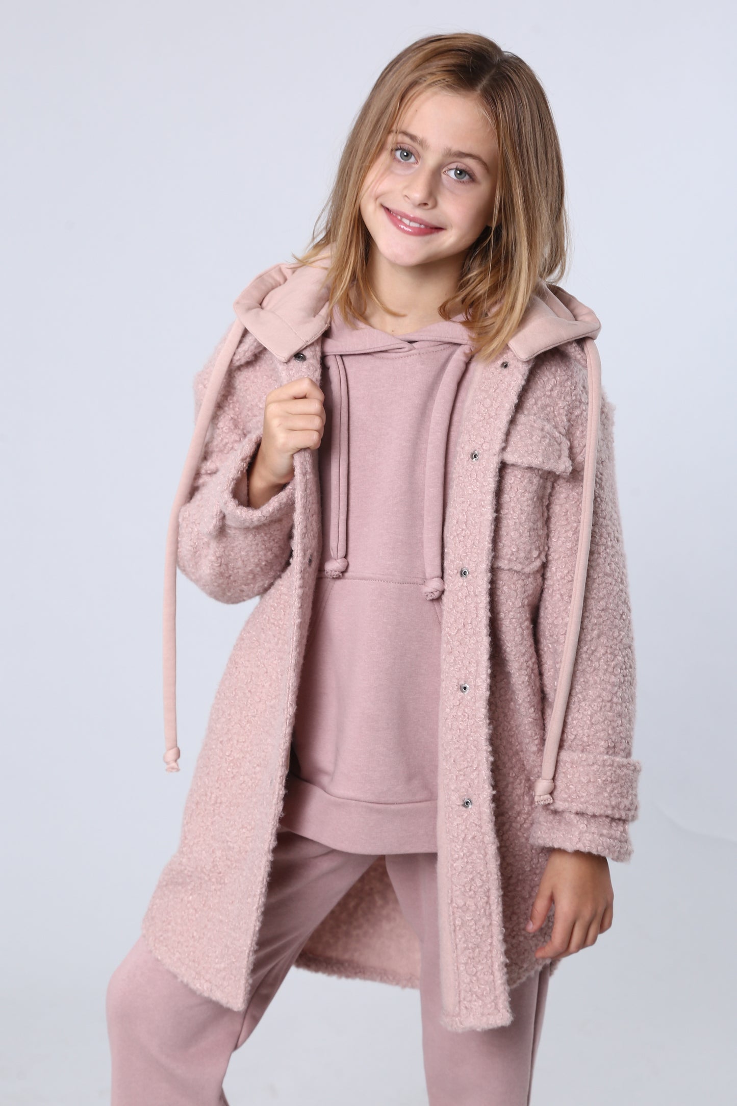 Пальто Teddy с отстёгивающимся капюшоном