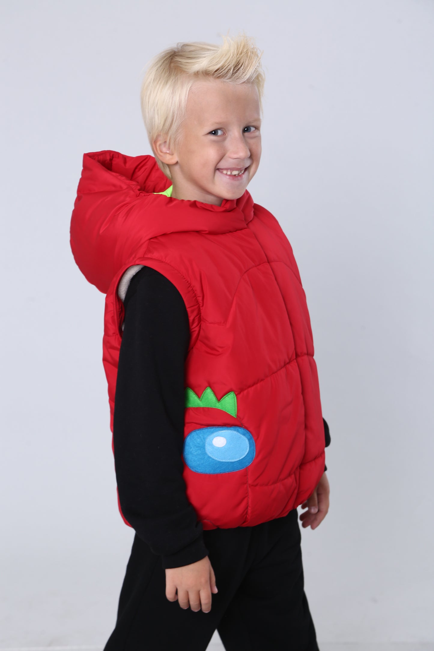 Transformer Jacke ⇄ Weste – Drache Rot | Zabavka