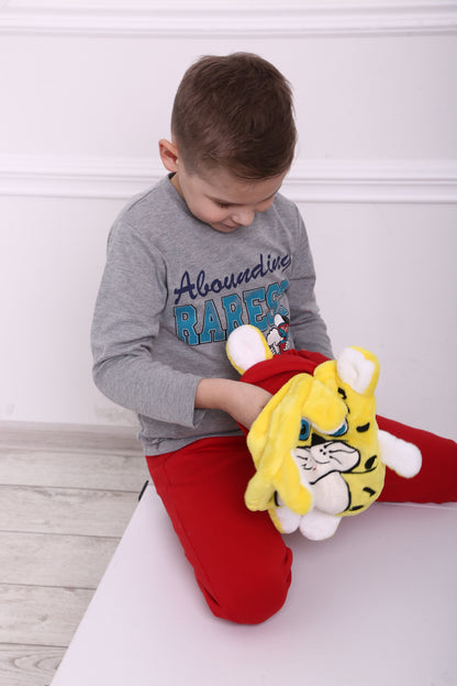3 in 1 Pullover mit Spielzeug und Reisekissen Löwe
