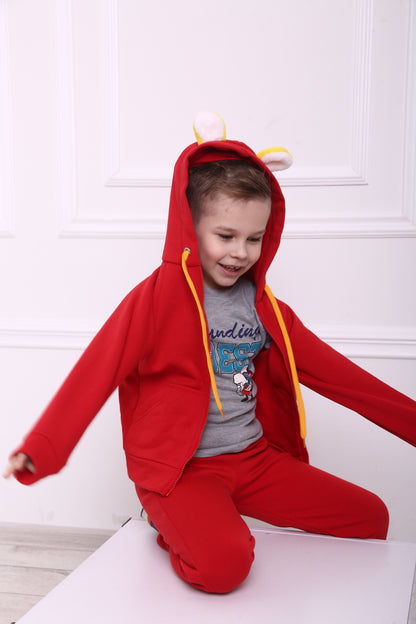 3 in 1 Pullover mit Spielzeug und Reisekissen Löwe