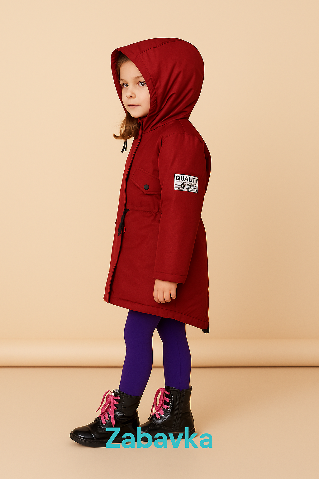 Парка бордовая — защита от ветра и дождя