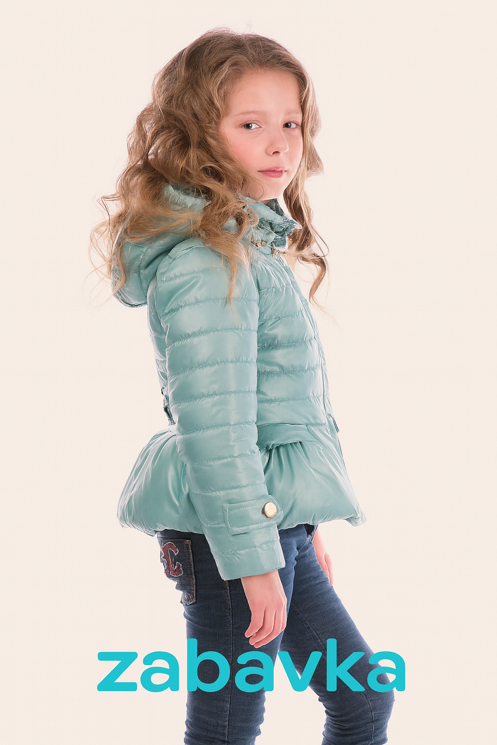Куртка Happy, мятная, съёмный капюшон