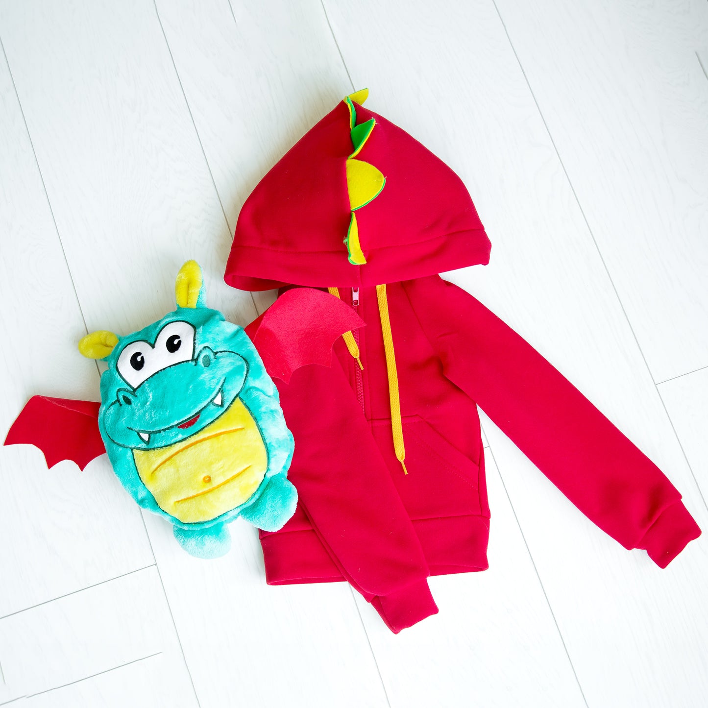 Zabavka Hoodie 3-in-1 – Drache Rot (104–128)