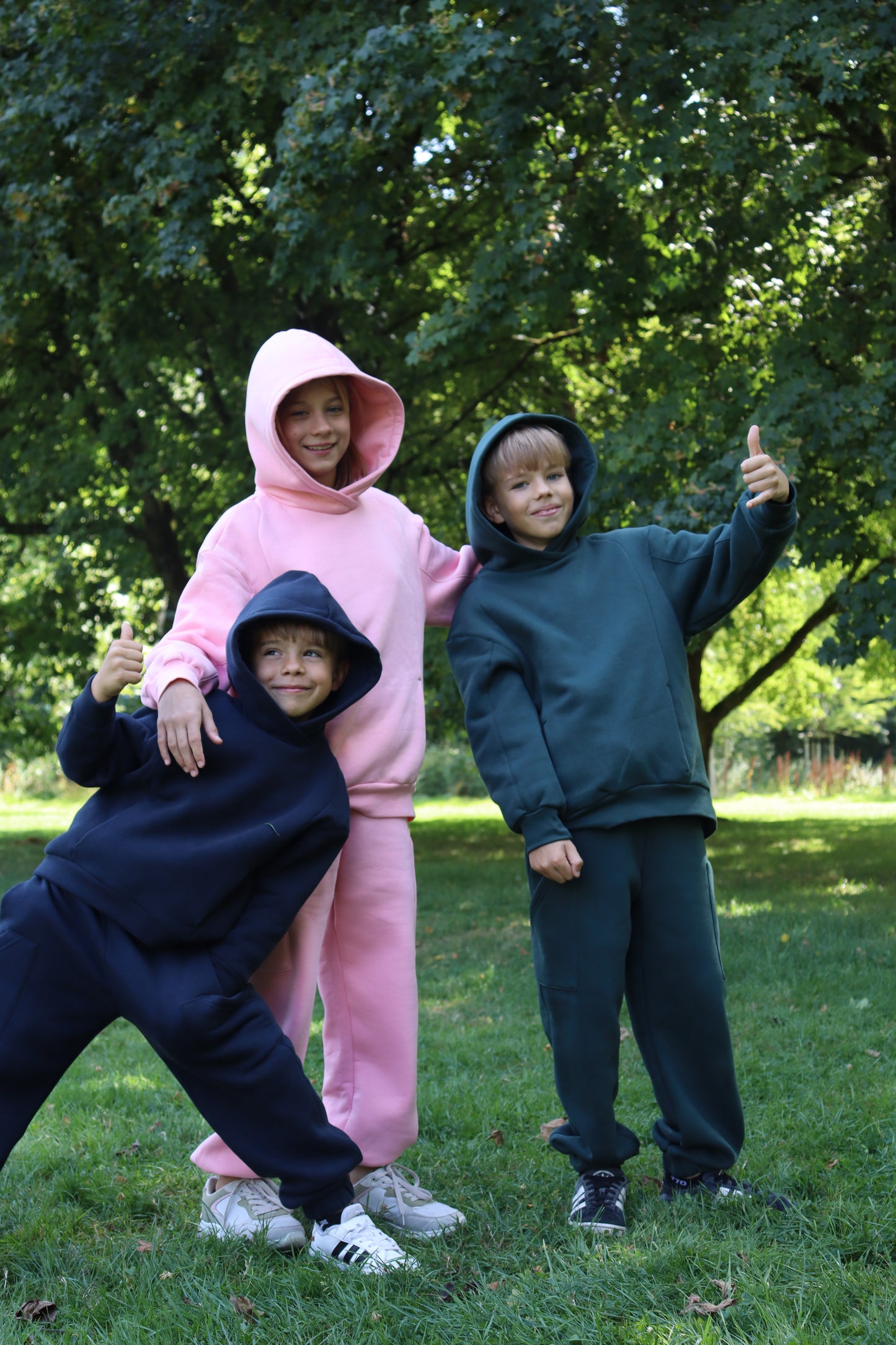 Kinder-Set Hoodie Oversize Rosa – Größe 110,122,134