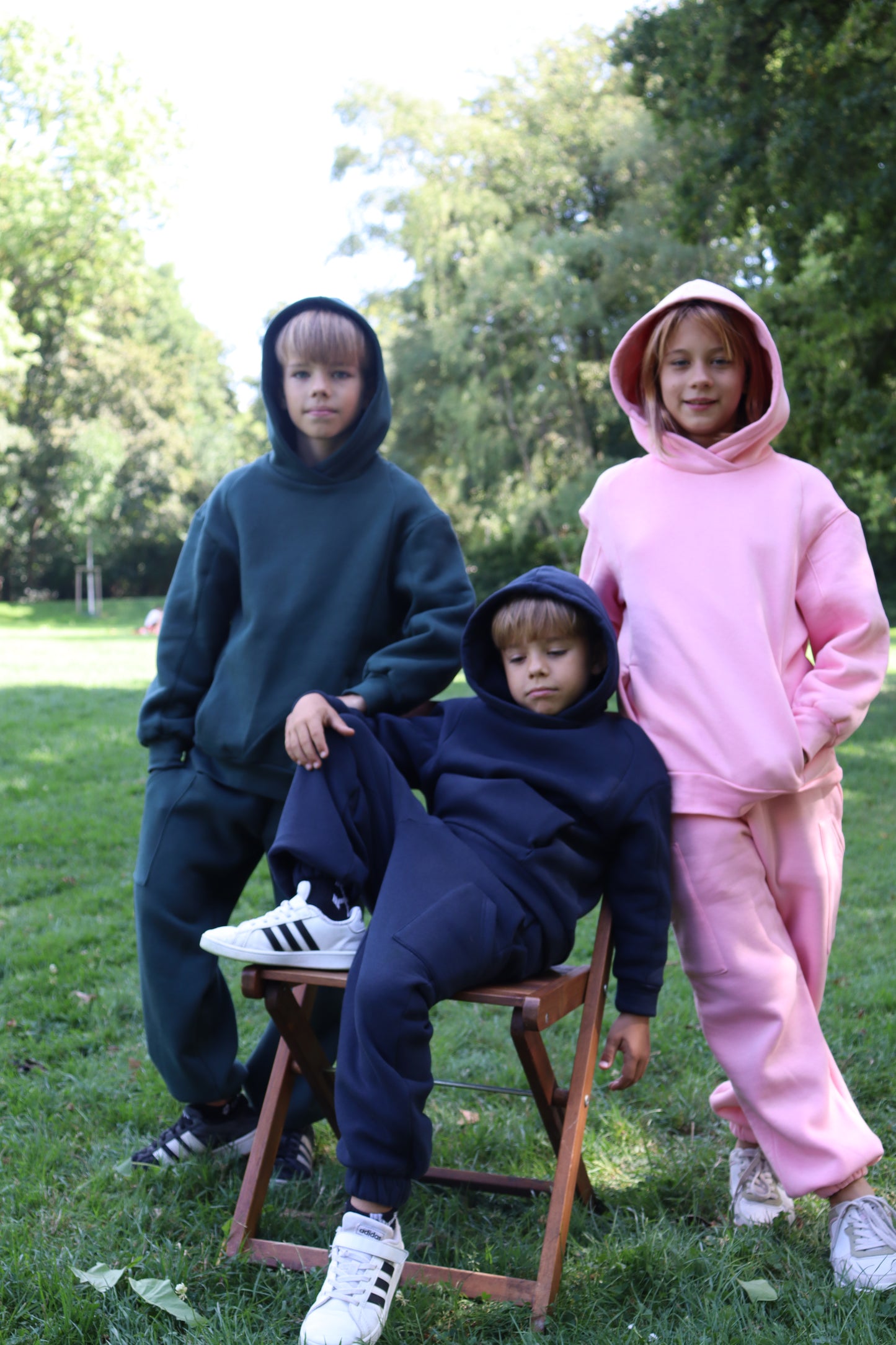 Kinder-Set Hoodie Oversize Rosa – Größe 110,122,134