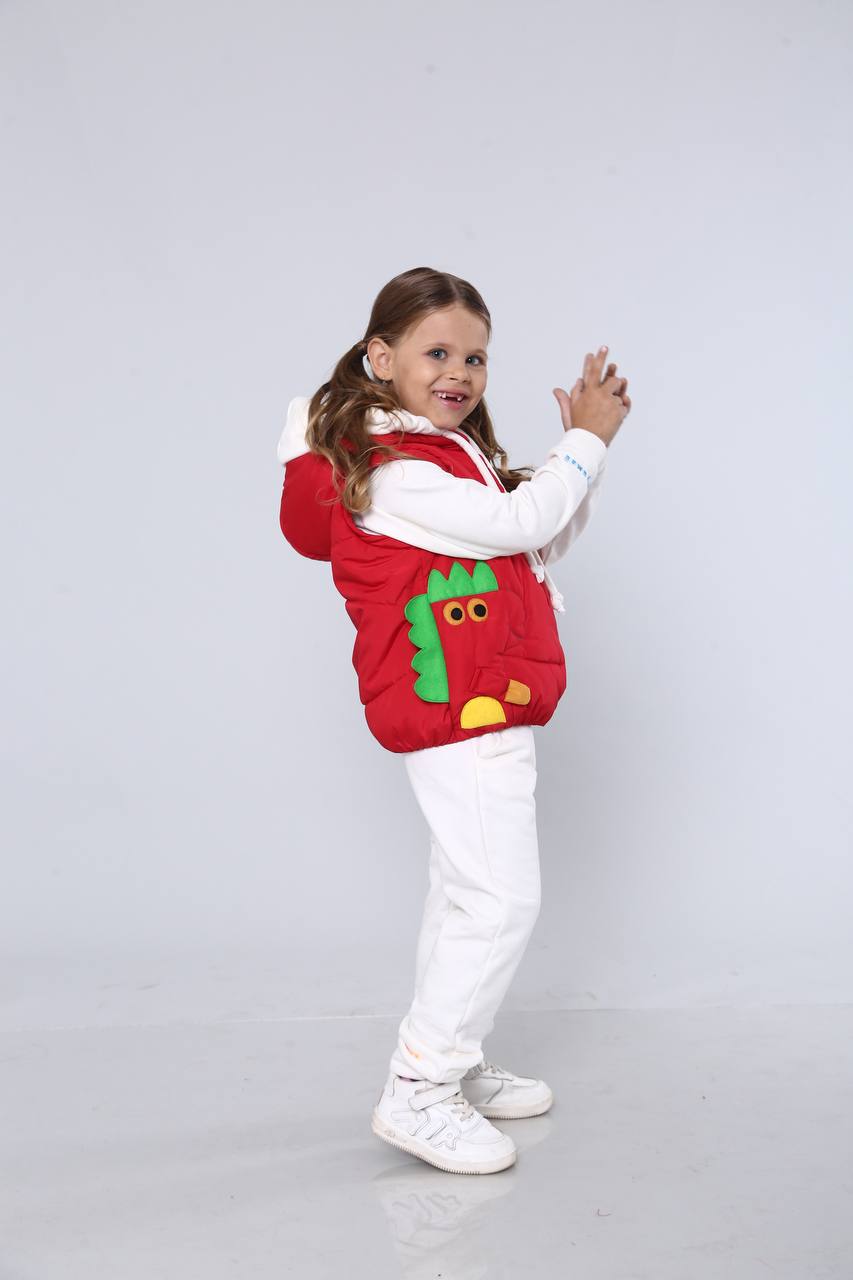 Transformer Jacke ⇄ Weste – Drache Rot | Zabavka