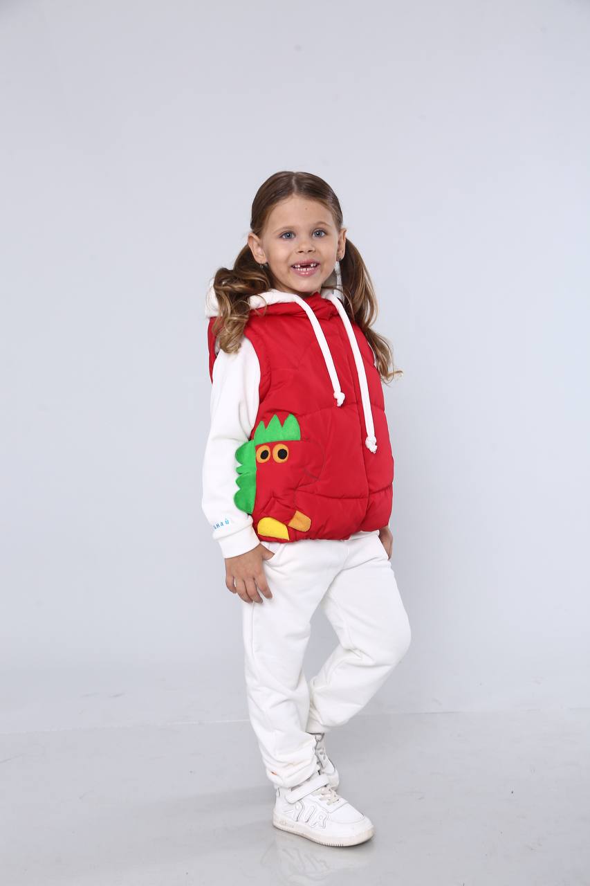 Transformer Jacke ⇄ Weste – Drache Rot | Zabavka