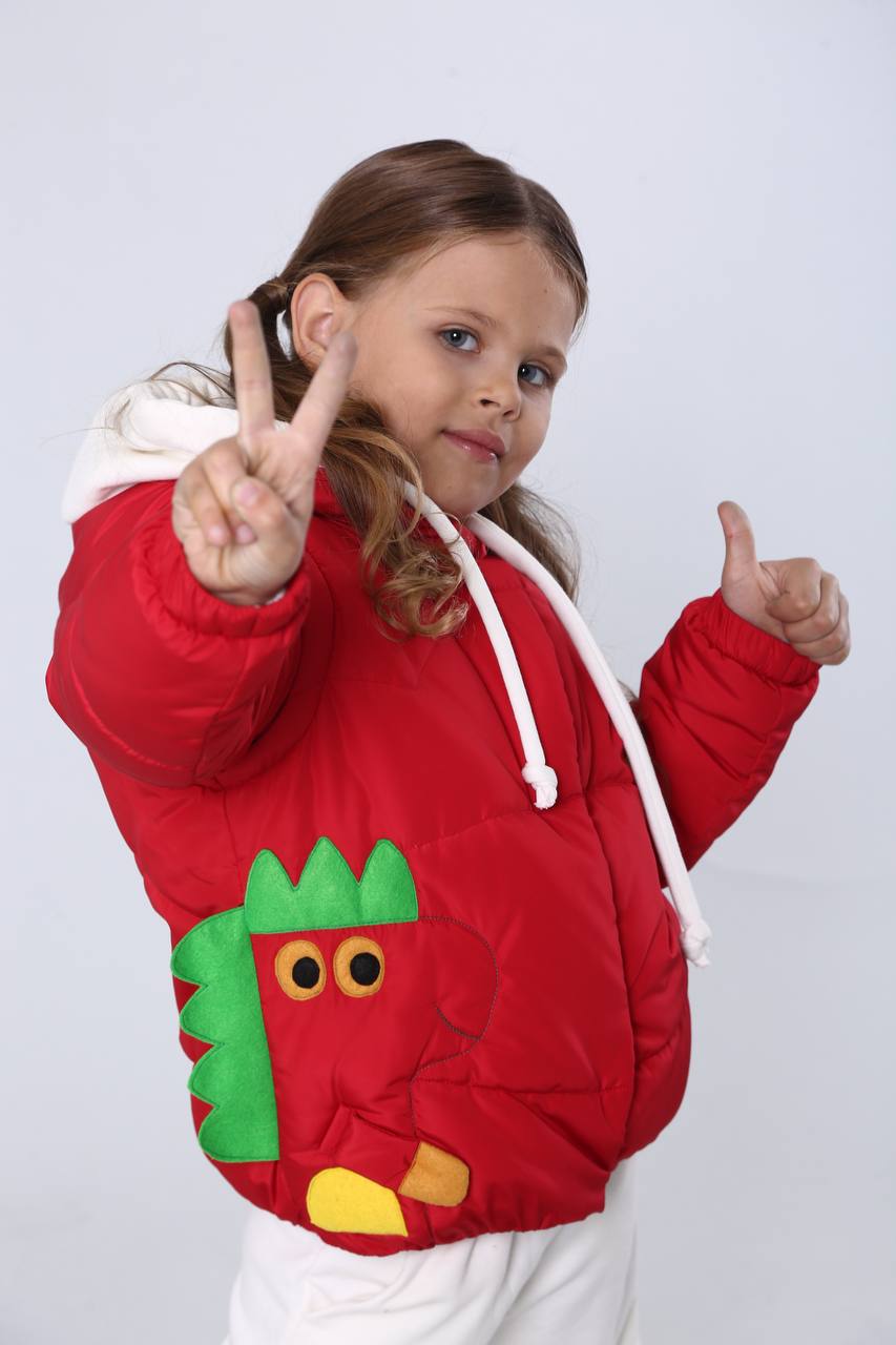 Transformer Jacke ⇄ Weste – Drache Rot | Zabavka