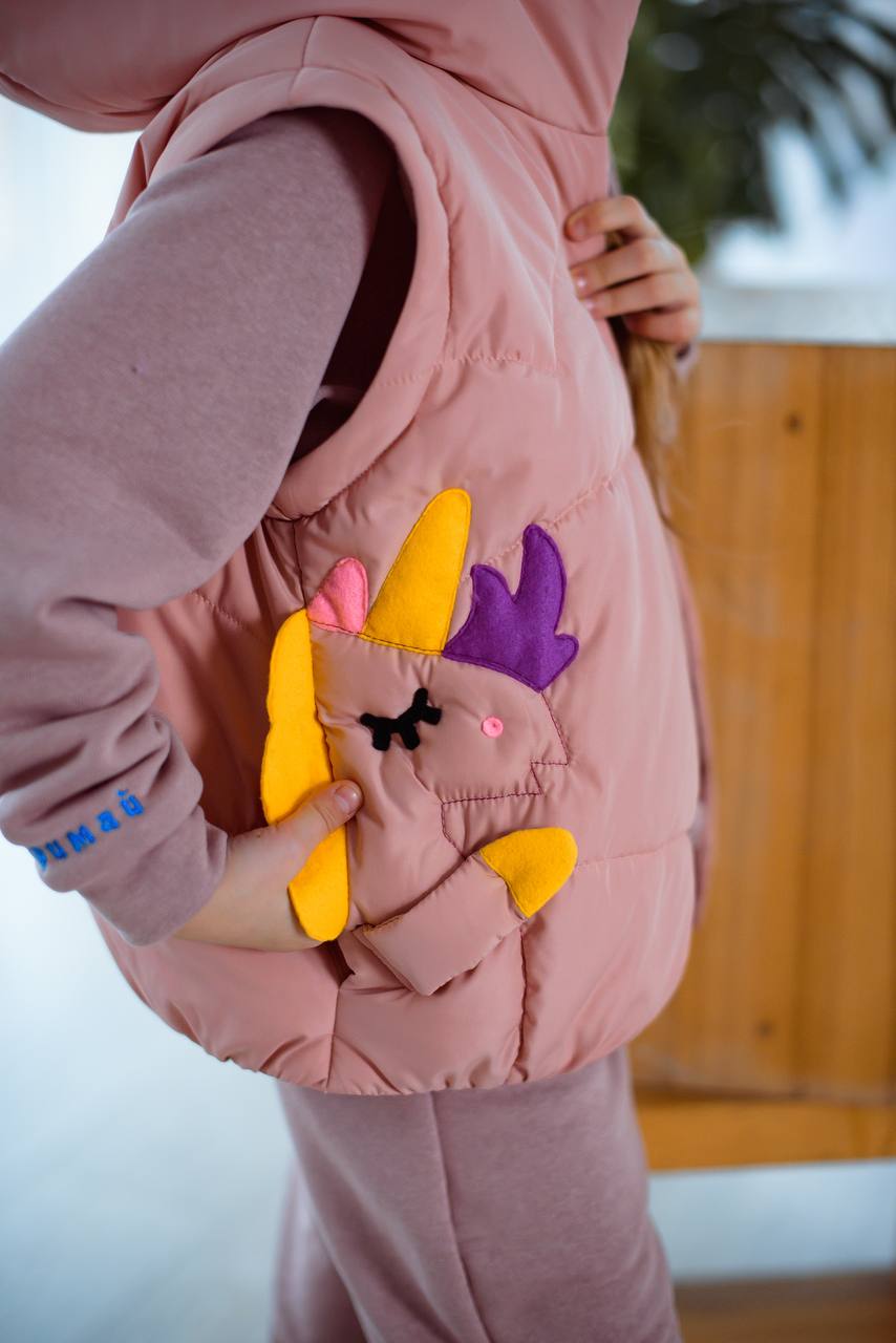 Transformer Jacke ⇄ Weste – Einhorn Pudra | Zabavka