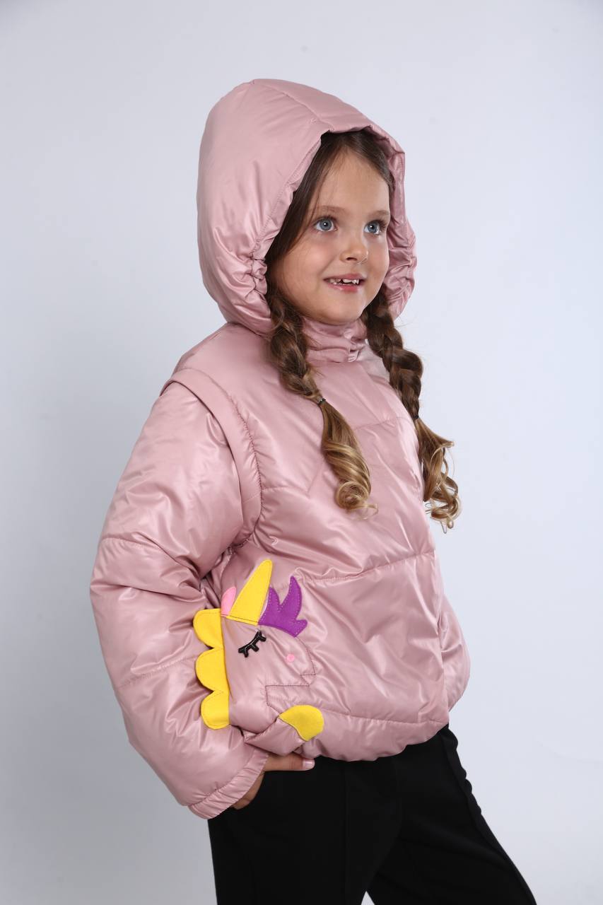 Transformer Jacke ⇄ Weste – Einhorn Pudra | Zabavka