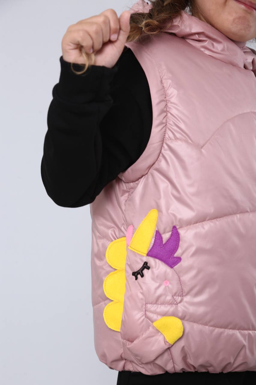 Transformer Jacke ⇄ Weste – Einhorn Pudra | Zabavka