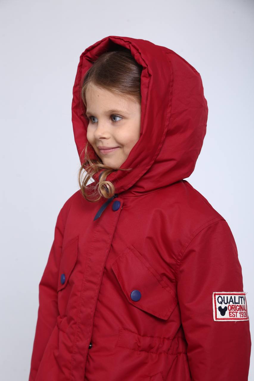 Парка бордовая — защита от ветра и дождя