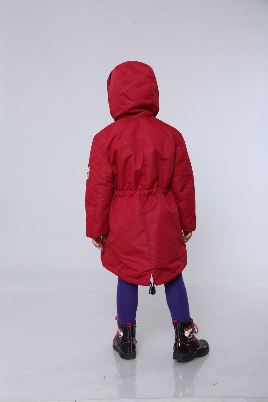 Парка бордовая — защита от ветра и дождя