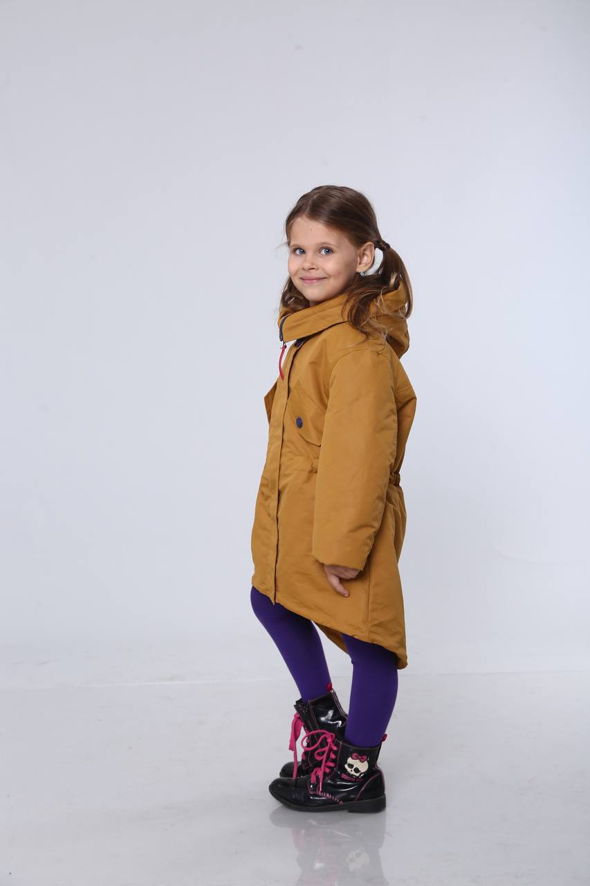 Парка горчичная — защита от ветра и дождя