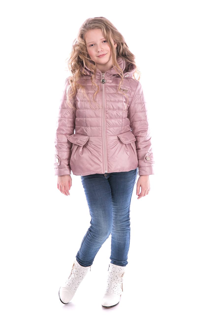 Куртка Happy, пудра, съёмный капюшон