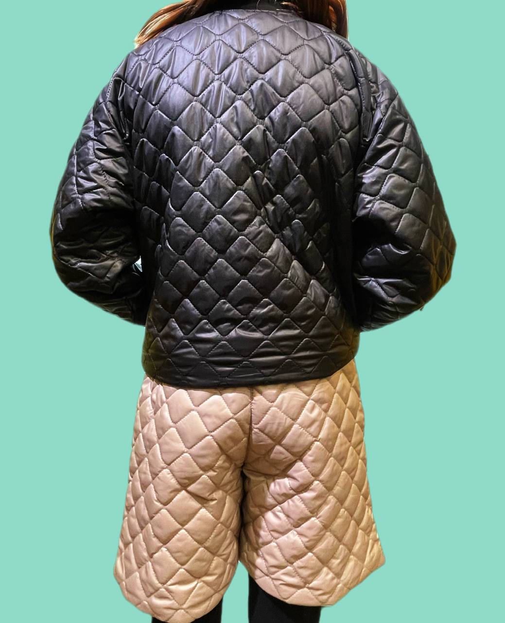 Unisex Steppjacke & Shorts – Leichtes Übergangs-Set – Auch einzeln erhältlich 98-140