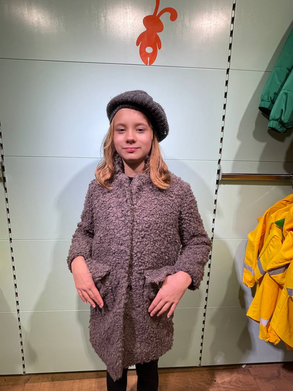 Mädchen Teddy Mantel – Warm & Stylisch – Gr. 104–128 Dunkelgrün