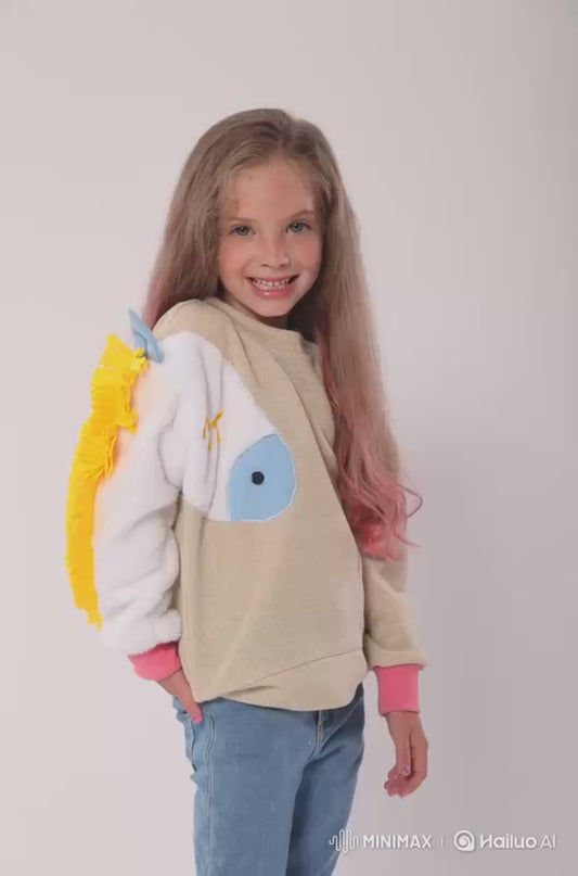 Sweatshirt „Pferdchen“ – Baumwolle