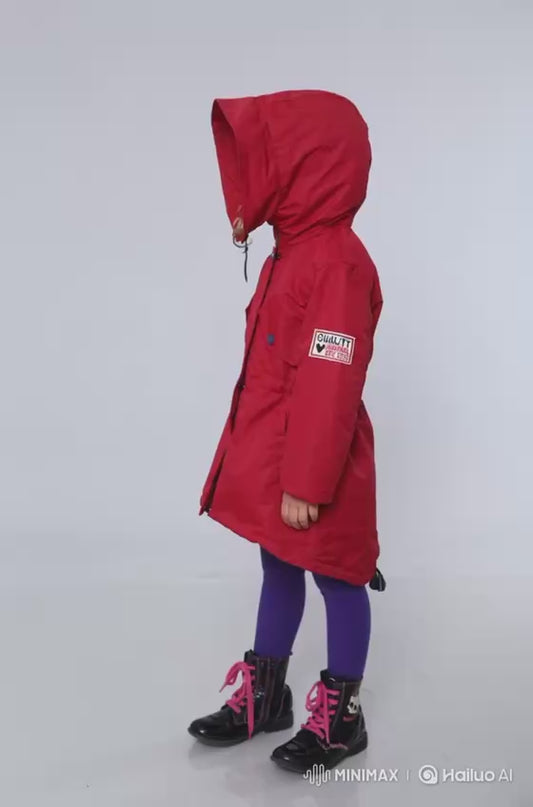 Парка бордовая — защита от ветра и дождя